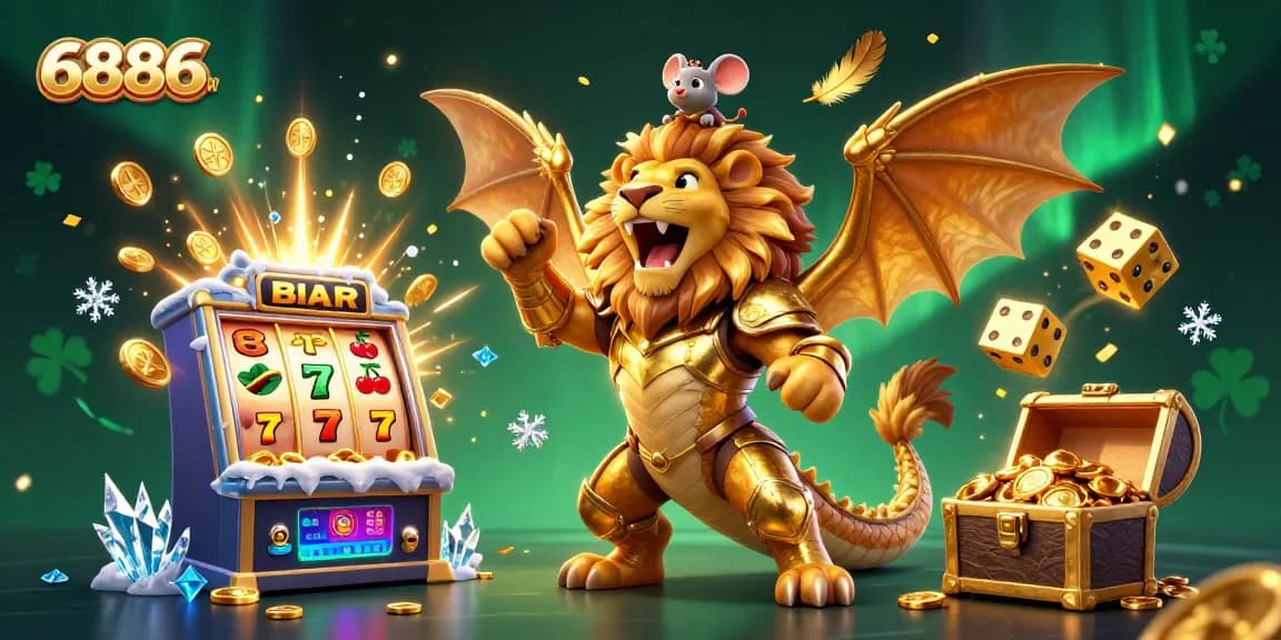 Experience thrilling wins with 6886win, where a golden chimera joins a jackpot explosion of excitement.
