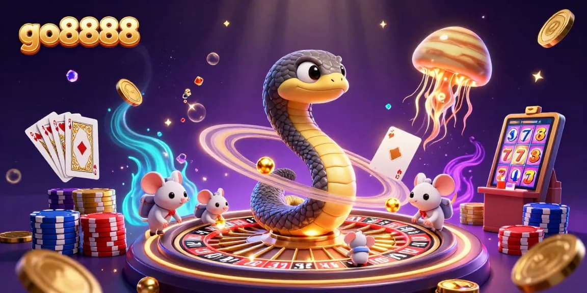 Experience thrilling bets at go8888 as astronaut mice place wagers on a cosmic roulette wheel.