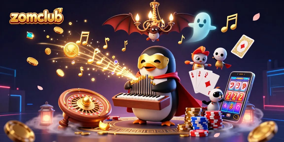 Celebrate your wins at zomclub with vibrant 3D casino games and golden treasures.