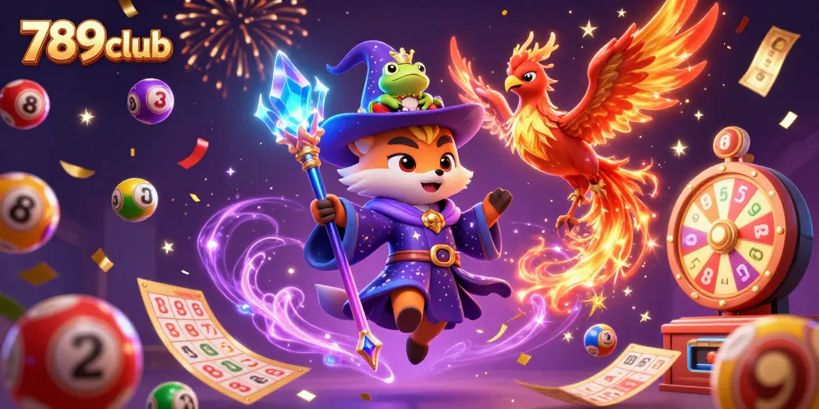 Engage in the vibrant world of 789club with magical characters celebrating together in a casino setting.