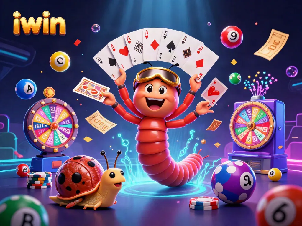 Experience vibrant thrills at iwin with an exciting casino scene featuring animated characters and games.