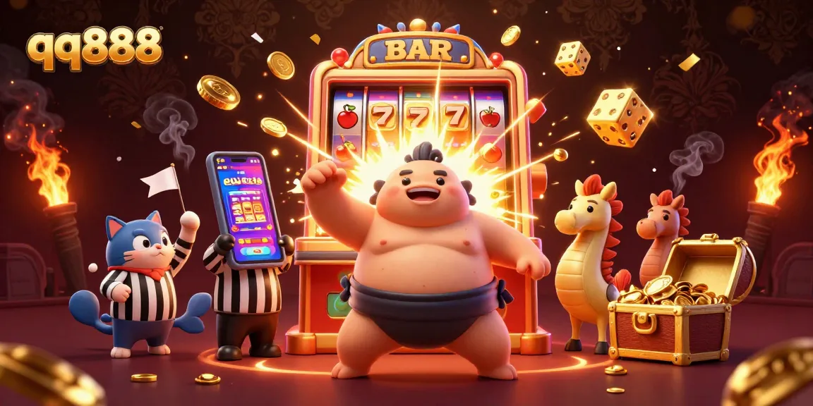 Experience thrilling wins with qq888 in this vibrant underwater casino scene
