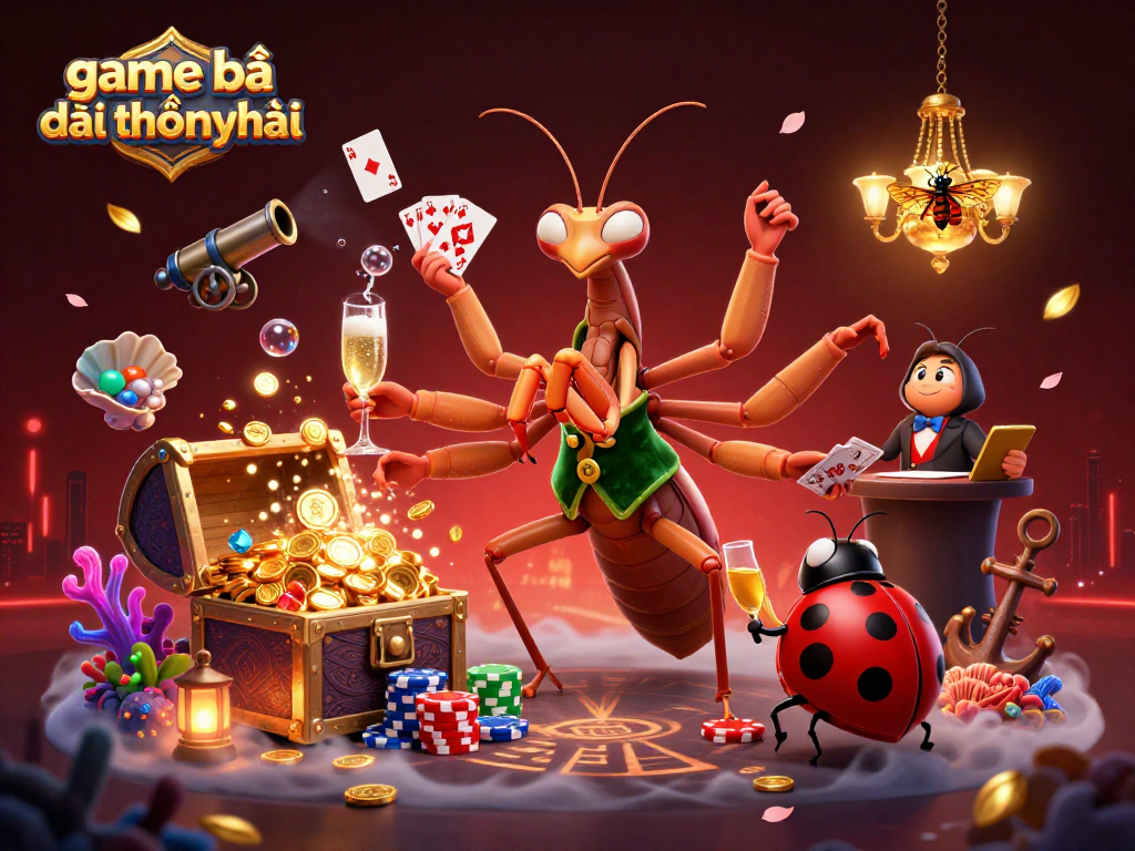 Experience game bài đổi thưởng uy tín with vibrant 3D casino action featuring characters amidst treasure and excitement.