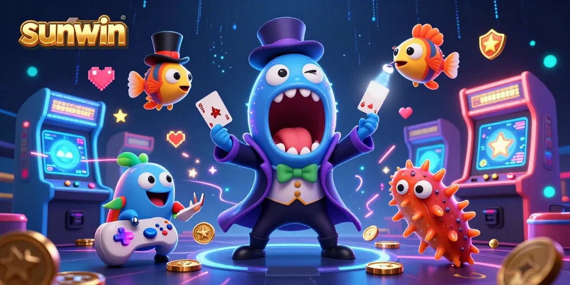 sunwin elevates gaming experience in a magical underwater scene with vibrant characters and jackpots