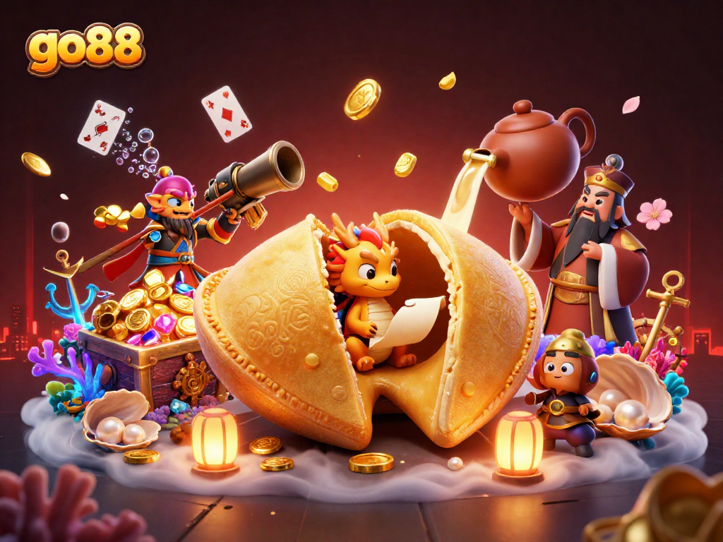 Engage with go88's thrilling jackpot games featuring golden treasures and colorful gems.