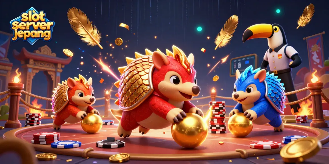 Experience thrilling gameplay at slot server jepang with dynamic pangolin characters and casino elements.