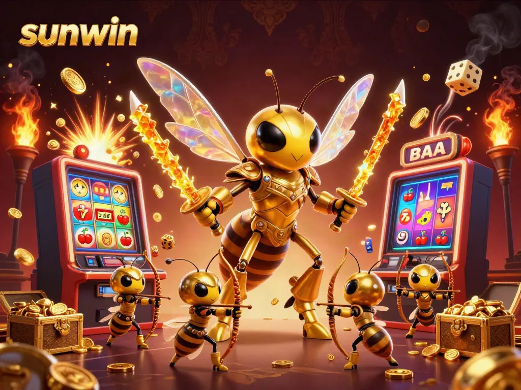 Experience winning on Sunwin as the golden hornet battles luck with exciting casino themes.
