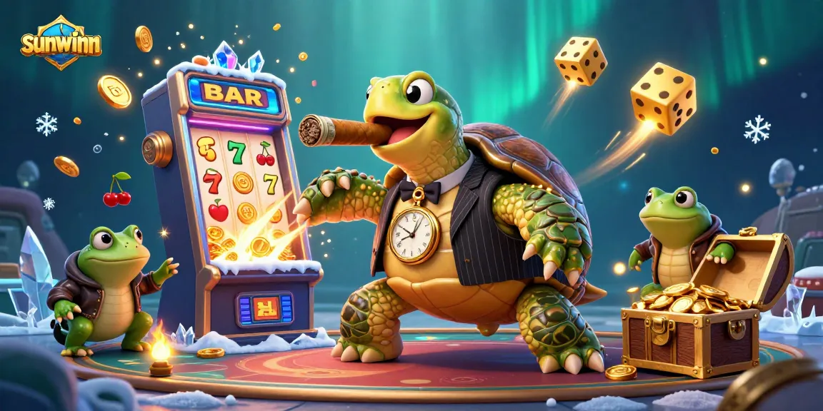Experience winning with sunwinn in an action-packed 3D casino world featuring dynamic characters and game elements.