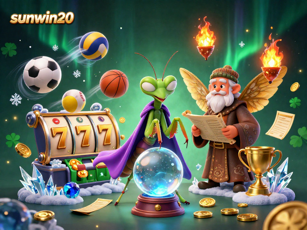 Engage in thrilling casino action with sunwin20, showcasing vibrant characters and dynamic gaming elements.