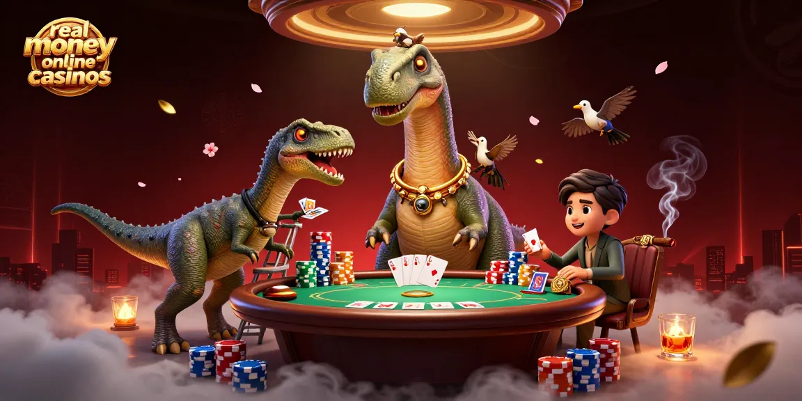 Engage in thrilling gameplay at real money online casinos with vibrant 3D casino art.